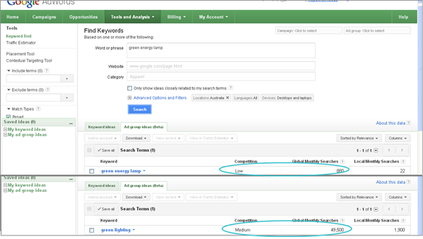 Google Contextual Targeting Tool